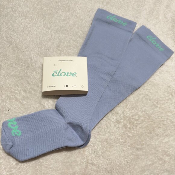 Clove Compression Socks 20-30mmHg Forever Blue With Mint Logo Size small 1 pair - Picture 4 of 7